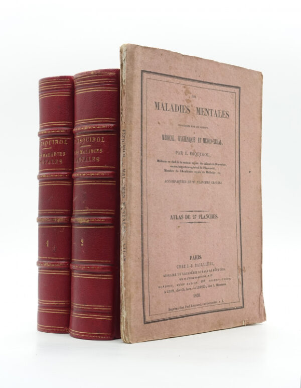 <span class="artist-name-product">ESQUIROL Jean Étienne Dominique</span> Des maladies mentales considérées sous les rapports médical, hygiénique et médico-légal. – Image 2