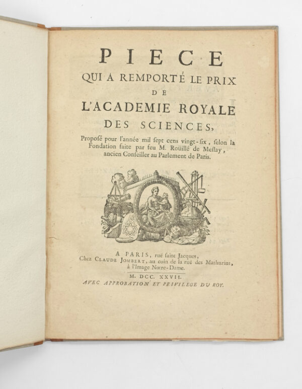 <span class="artist-name-product">MAZIERES Jean Simon</span> Les Loix du choc des corps à ressort, parfait ou imparfait. Déduites d'une explication probable de la cause physique du ressort.