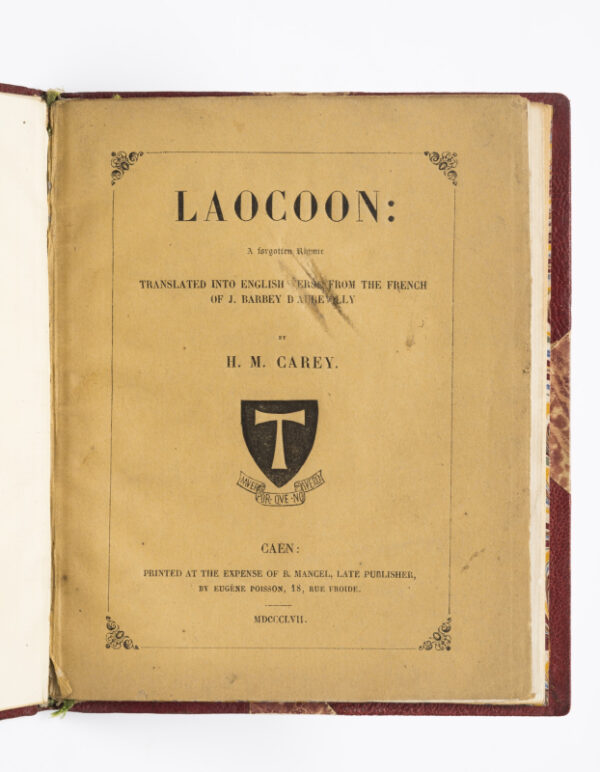 <span class="artist-name-product">BARBEY D'AUREVILLY  Jules</span> Laocoon. A forgotten Rhyme.