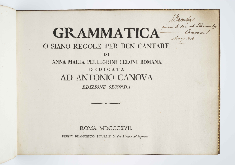 PELLEGRINI CELONI Anna Maria Grammatica o siano regole per ben cantare ...