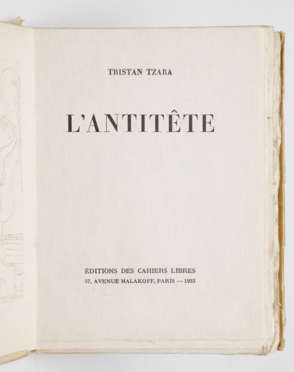 <span class="artist-name-product">TZARA  Tristan</span> L'Antitête. – Image 2